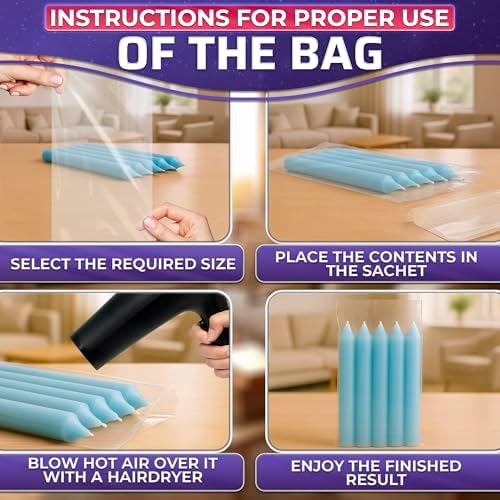 PalaYou 100 Pcs Heat Shrink Wrap Bags 6x12, PVC Film, Gift Sets - Image 5