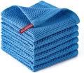 Kitchen Towels 6-Pack Kitchen Dish Cloths, 100% Cotton, 12x12 In by BOOMIBOO