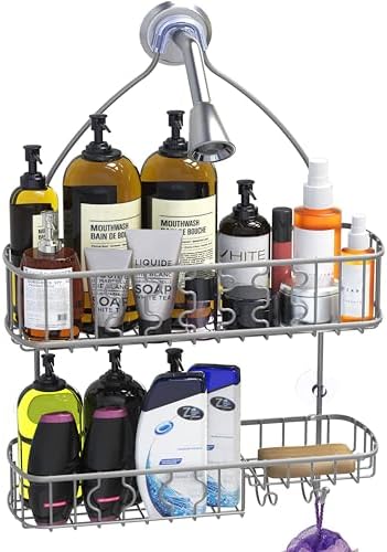 Simple Houseware Bathroom Hanging Shower Head Caddy Organizer - Image 2