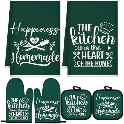 Sratte 6 Pcs Kitchen Decor Accessories Set, Dark Green by Sratte