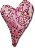 4" Handmade Satin Essence Heart Sachet Pillow – Flaxseed Fill, Lavender Scented by CandiAndi