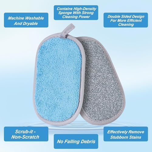 Non Scratch Scrub Sponge-6pack, Dual-Sided Sponges Kitchen - Image 7