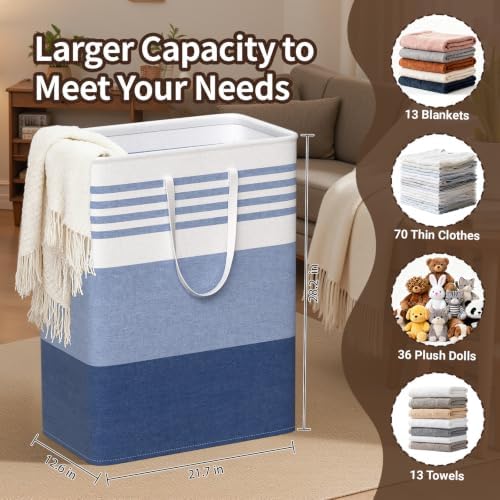 WOWBOX 2 Pack Laundry Baskets, Collapsible Dirty Clothes Laundry Hampers - Image 2