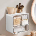 Qtip Holder for Bathroom Container, Wall Mounted & Countertop Cotton Swab by Unknown