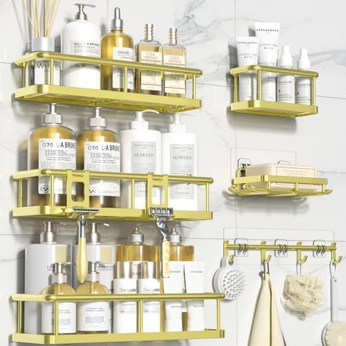 YASONIC Shower Caddy Adhesive, Rustproof Shower Organizer by YASONIC