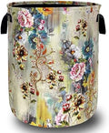 Beautiful Floral Laundry Basket Oxford Cloth Hamper 18.9"x16.5" by Unknown