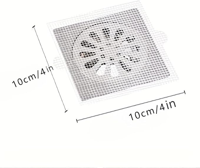 30 Pack Disposable Shower Drain Hair Catcher Mesh Stickers 4"x4" Strong - Image 8