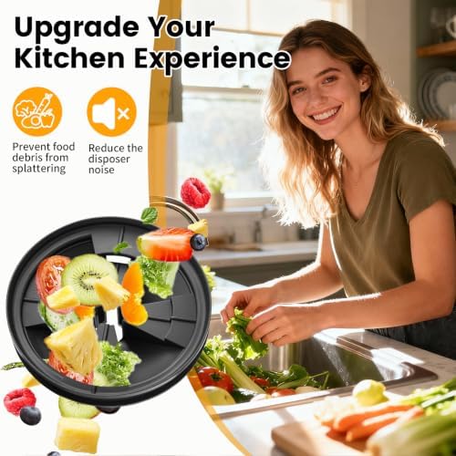 Garbage Disposal Splash Guard, 2 Pack Upgraded EPDM Rubber Drain Insert - Image 3