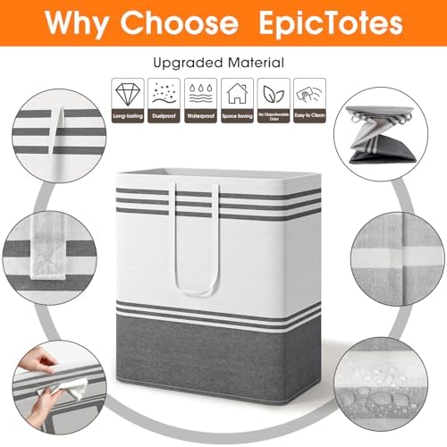 2 Pack Large Home Laundry Basket, Laundry Hamper, Freestanding Waterproof Dirty - Image 4
