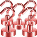 Neosmuk Magnetic Hooks Cruise Ship Essential, 30lb+ Red, 5 Pack by Neosmuk