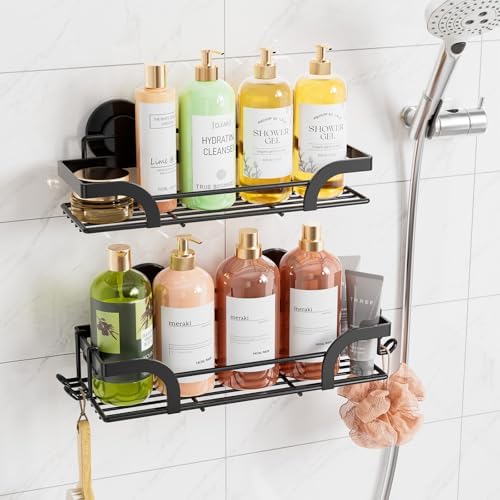 TAILI Shower Caddy Suction Cup 2 Pack, Heavy Duty Bathroom Basket by TAILI
