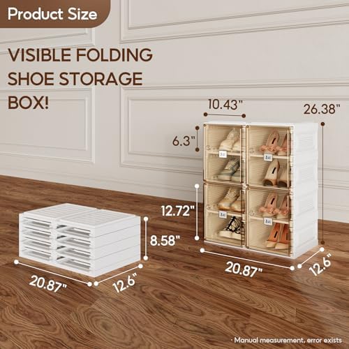 ANTBOX Shoe Organizer Storage Box, Portable Folding Shoe Rack - Image 6