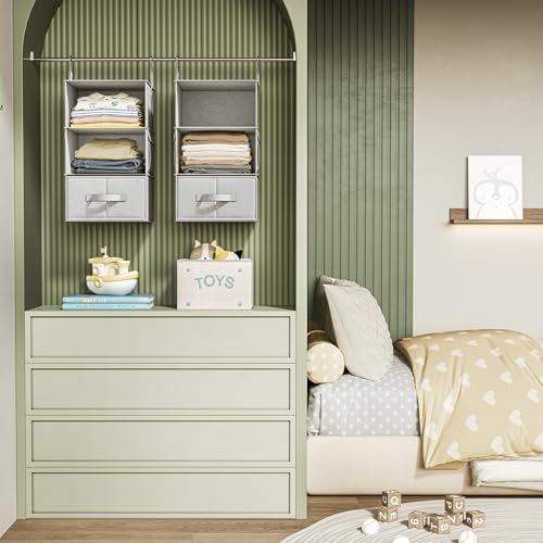 2 Pack 3-Shelf Hanging Closet Organizer - Image 2