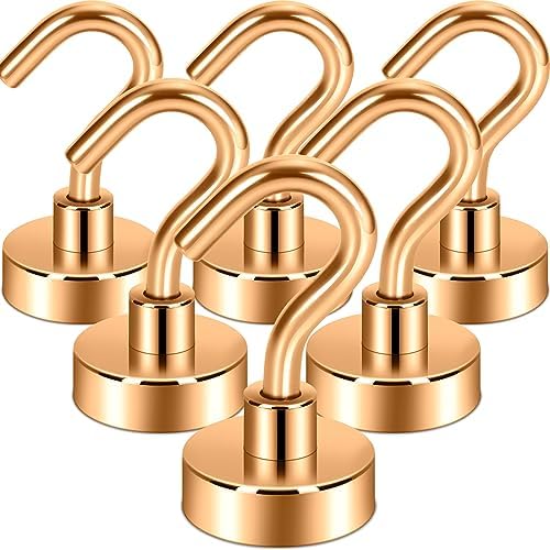 Neosmuk Magnetic Hooks for Cruise Cabins, 30lb Heavy Duty, 6 Pack by Neosmuk