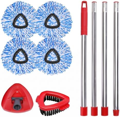 4 Packs Spin Mop Replacement Heads Compatible by WaIEJiemiHome