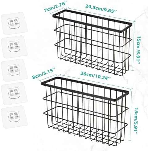 Sinnsally 2 Pack Cabinet Door Organizer, Self Adhesive Lid Organizers Inside - Image 2