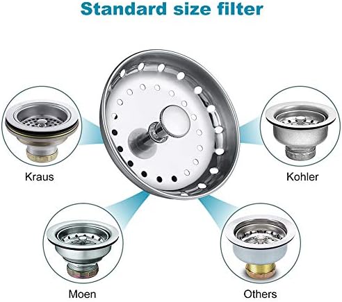 Kitchen Sink Drain Strainer 6 Pack Stainless Steel Sink Stopper, Anti-Clogging - Image 5