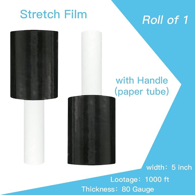 Stretch Wrap Film with Handle 5 Inch × 1000 Feet Shrink Wrap - Image 3
