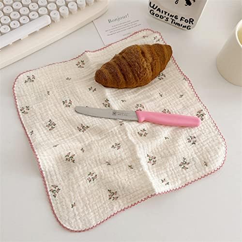 BuLuTu Floral Cleaning Cloths Kitchen Cotton Dish Towels 4 Pack - Image 6