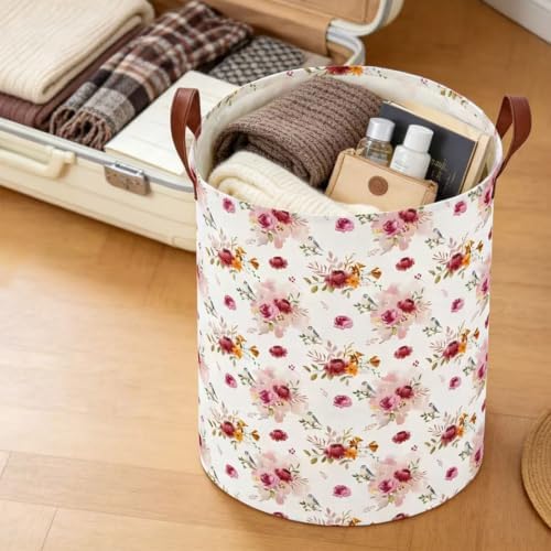 62L Vintage Rose Floral Laundry Hamper - Image 6