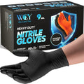 wcy 9 Mil Heavy Duty Disposable Nitrile Gloves, Diamond Grip by Unknown