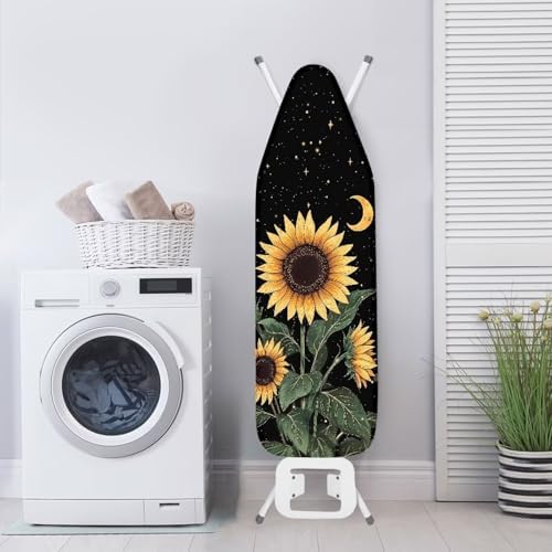 Sunflowers Moon Pattern Ironing Board Cover Soft Ironing Board Cover, Non Stick - Image 4
