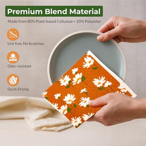 Swedish Dishcloths, Super Absorbent Multi-Surface Cleaning Cloths, 80% Cellulose - Image 3