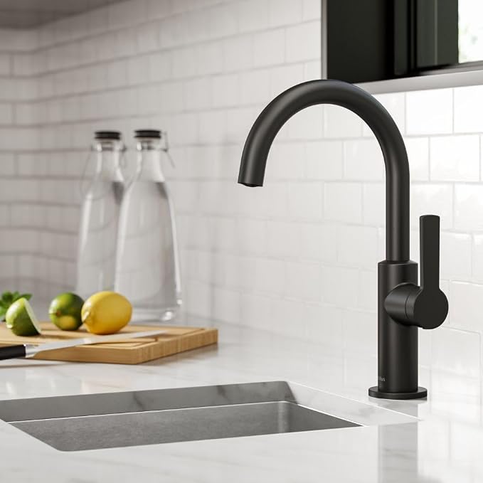KRAUS Oletto Single Handle Kitchen Bar Faucet in Matte Black, KPF-2822MB - Image 2