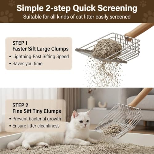 Stainless Steel Cat Litter Scooper - Image 4