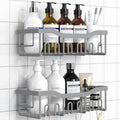 EUDELE Shower Caddy 2 Pack, Adhesive Shower Organizer by EUDELE