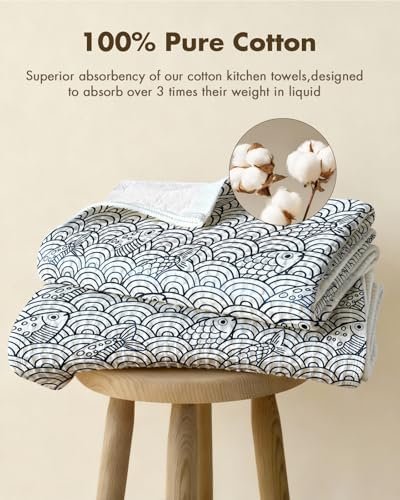 Miss Adola 370GSM Cotton Waffle Kitchen Towels - Image 3
