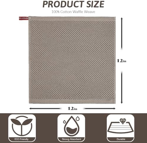 Nialnant 12 Pack Dish Cloths, 100% Cotton Dish Towels - Image 2