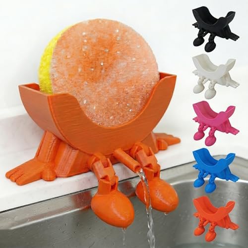 Cute Smiley Sponge Holder, Kitchen Sink Caddy by TydonGuardian