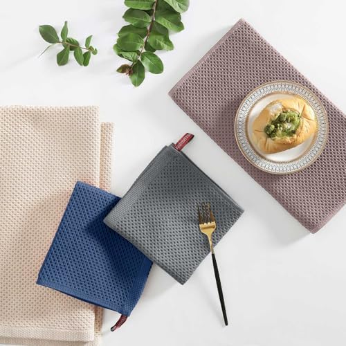 Homaxy 12 Pack 100% Cotton Kitchen Towels and Dishcloths Set - Image 6