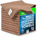 MW Pro Microfiber Cleaning Cloth | Tan | 12 Pack | 16” x 16” | All Purpose by MicrofiberWholesale