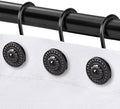 Black Shower Curtain Hooks, Rust Proof Decorative Shower Curtain Rings by iToplin