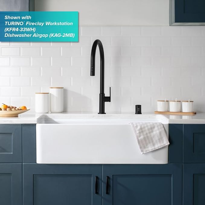 KRAUS Oletto High-Arc Single Handle Pull-Down Kitchen Faucet in Matte Black - Image 7