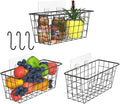 MaraFansie Over the Cabinet Door Organizer Wall Wire Baskets Hanging Kitchen by MakeStorageMoreFun