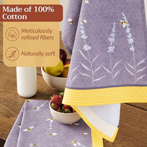 Maison d' Hermine Kitchen Towels Set of 2 Reusable 100% Cotton 27.50" x 20" - Image 4