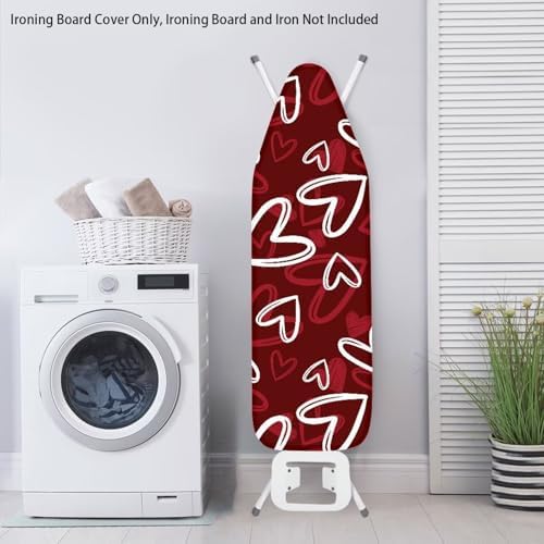 Red Heart 15x54 Ironing Board Cover Elastic Edge Romantic Iron Board Cover - Image 3