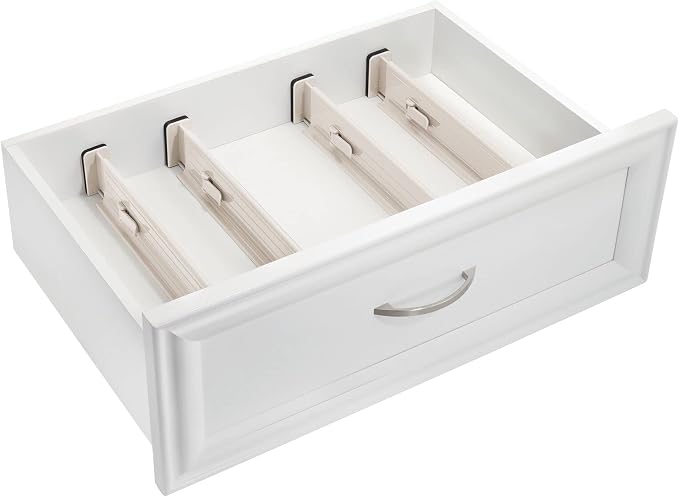 mDesign Set of 4 Drawer Dividers – Expandable Drawer Organiser Set - Image 8