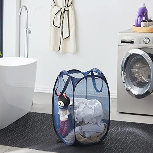 TECHMILLY Collapsible Mesh Pop Up Laundry Hamper - Image 6