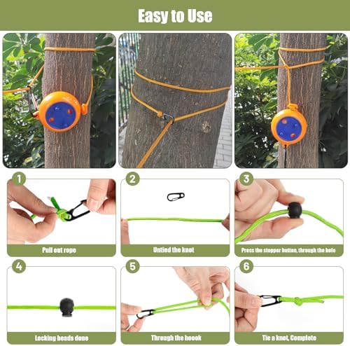 Portable Travel Clothesline Cord, Caudblor Adjustable 33ft Camping Clothes line - Image 5