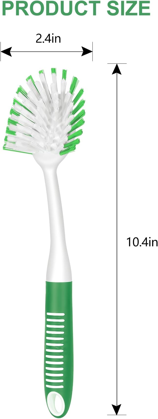 SetSail Dish Brush with Handle, 3 Pack Stiff Bristles Dish Scrubber, Non-Slip - Image 2