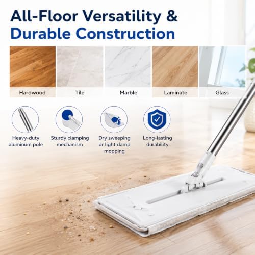 Mops for Floor Cleaning Hands-Free Flat Floor Mop Kit Sweeper - Image 6