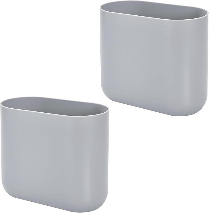 iDesign Small Slim Plastic Bathroom Trash Can by iDesign
