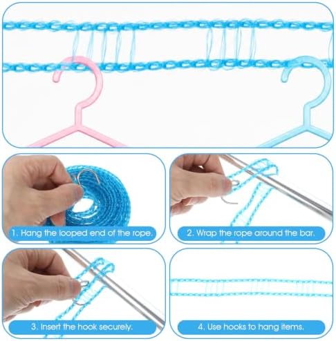 3PCS Laundry Line Portable Clothesline Windproof Nylon Drying Rope - Image 5