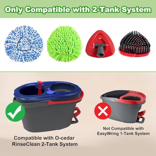 Mop Heads Replacements for Ocedar Easywring RinseClean 2 Tank Spin Mop Replace - Image 2