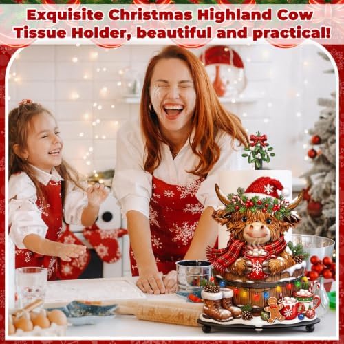 Chunful Highland Cow Christmas Paper Towel Holder - Image 6