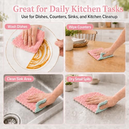 kimteny 12 Pack Dish Cloths for Washing Dishes - Image 7